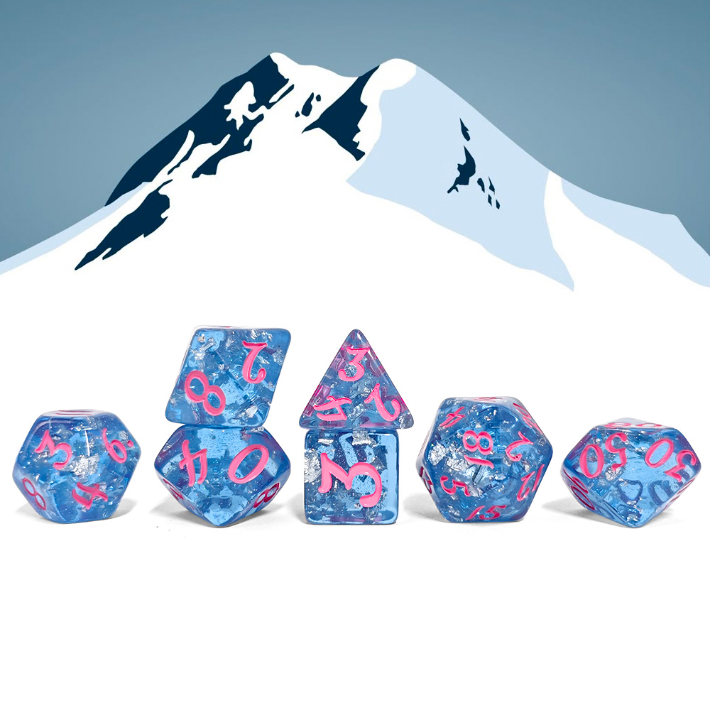 7Pcs/set Blue Color Resin Dice - Kids Toys Entertainer review and price