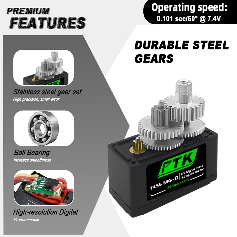 PTK 7455MG-D servo 12g Digital - Kids Toys Remote Car review and price