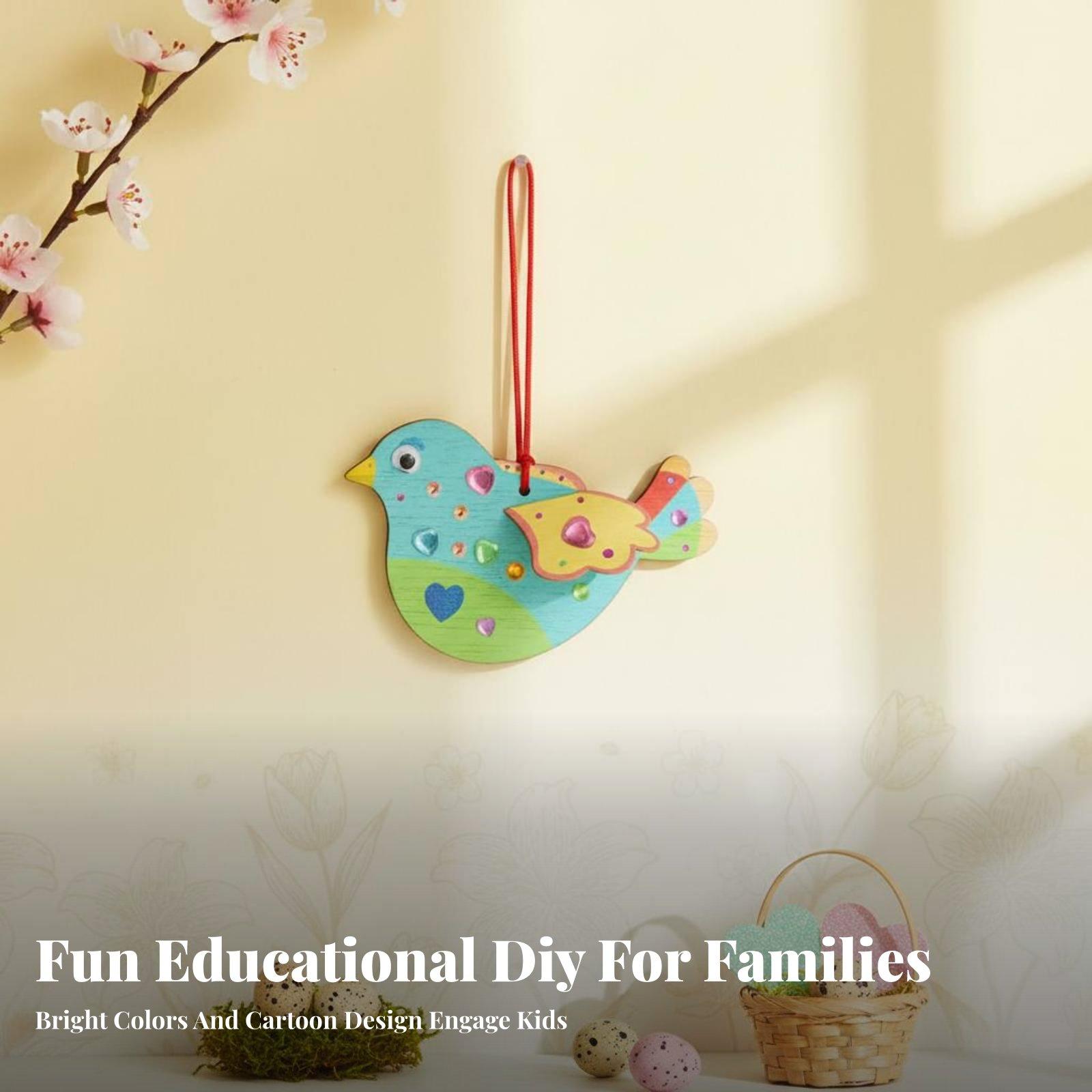 8 Pieces 3D Wooden Bird Craft  - Kids Toys Home review and price