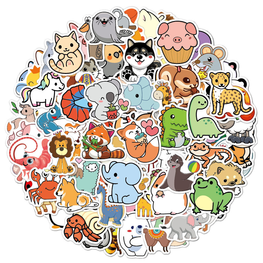 100pcs Funny Animal Stickers C - Kids Toys Logo review and price