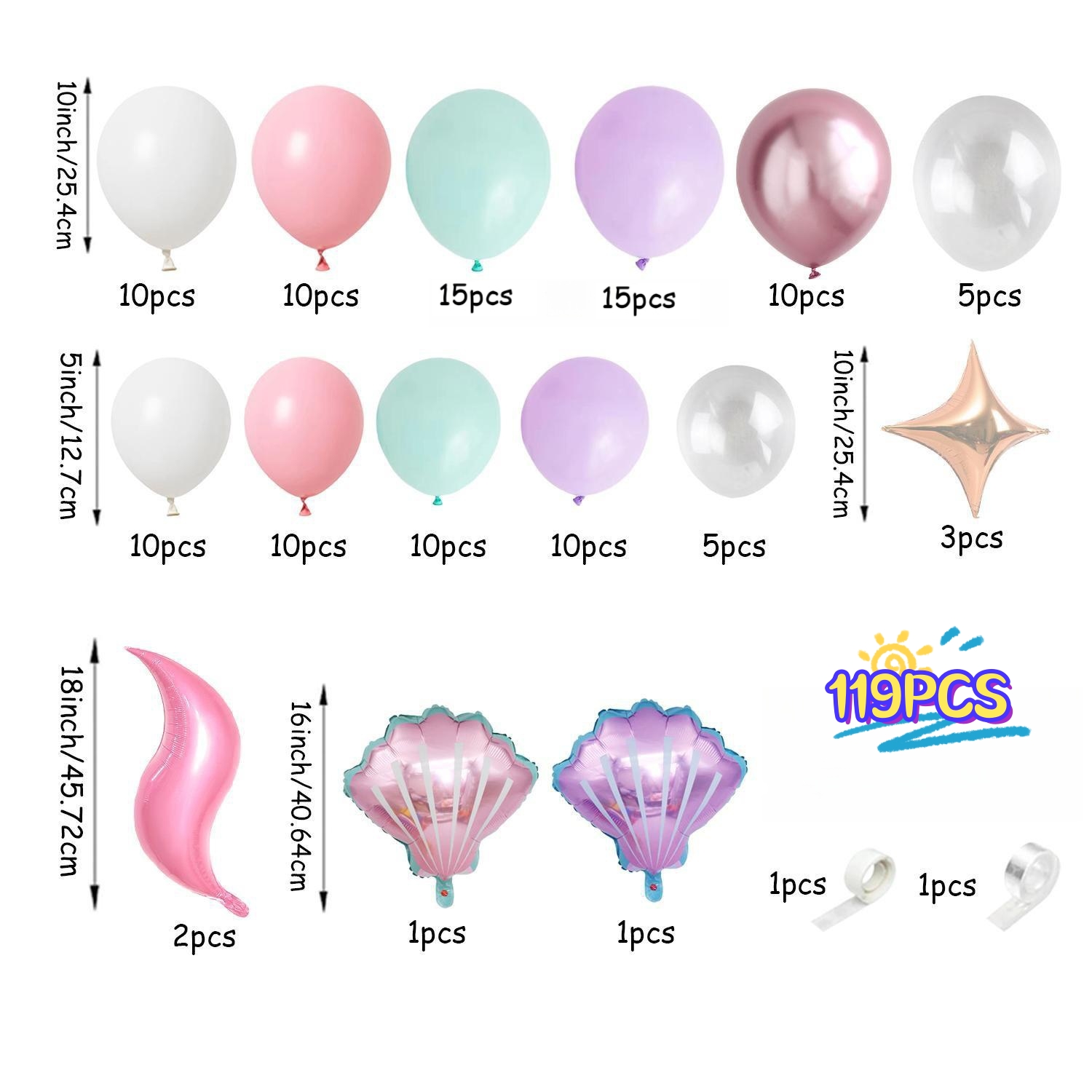 119-Piece Ocean Mermaid Themed - Water Balloon Set review and price