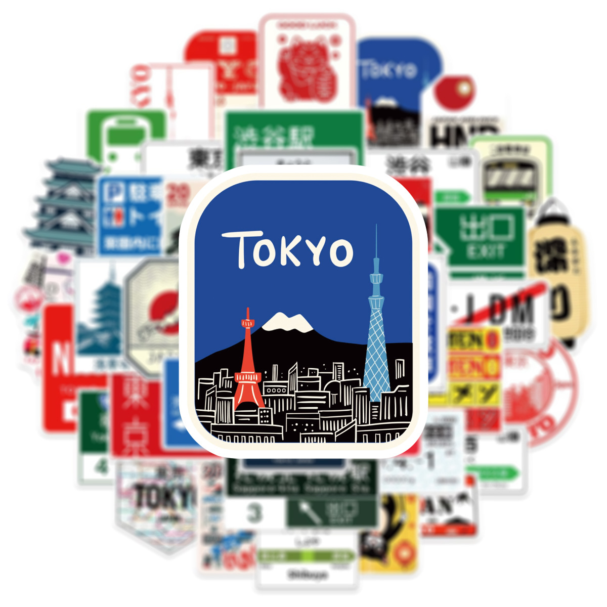 50PCS Japanese-Style Urban Log - Kids Toys Logo review and price