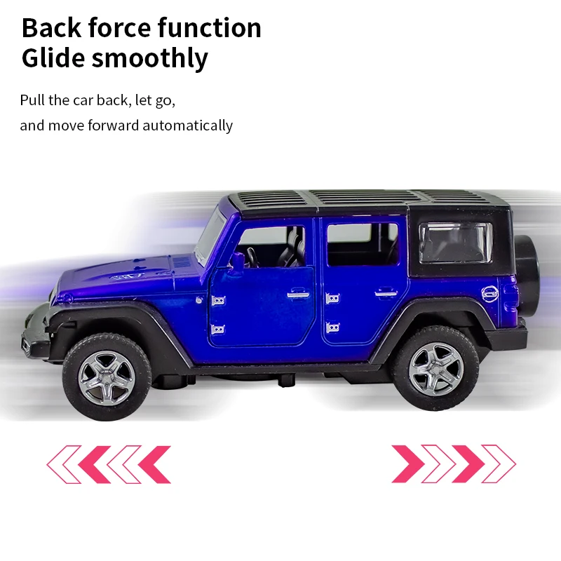 1:36 Alloy JEEPS Wrangler Car  - Kids Toys Jeep review and price